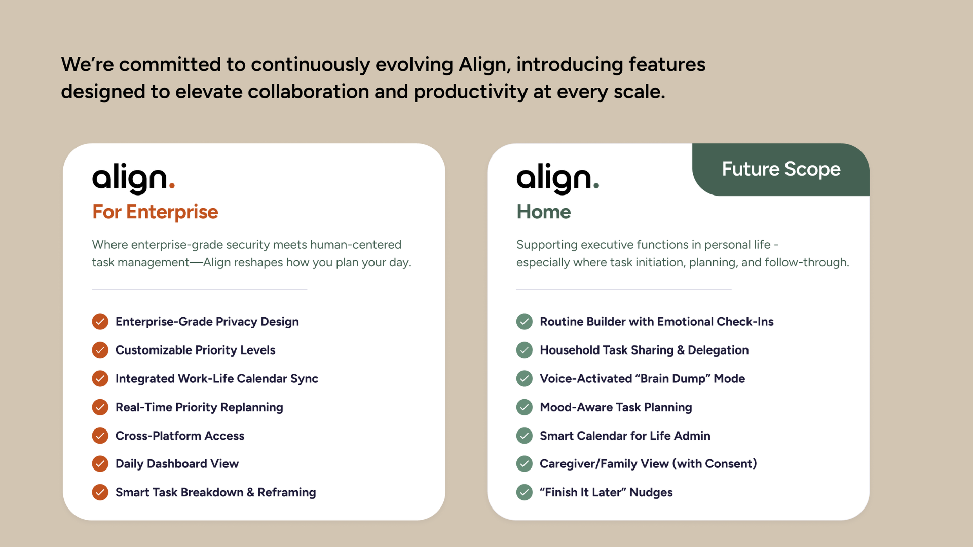 Align final prototype